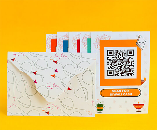 Diwali QR Greeting Cards