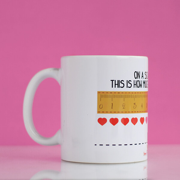 Love scale mug