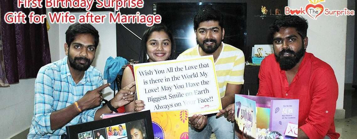 first birthday surprise gift for wife after marriage