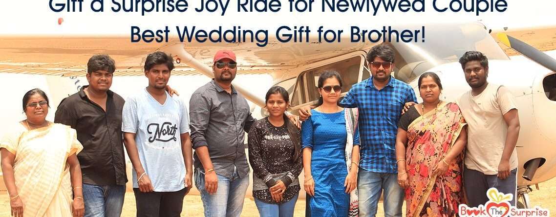 surprise joy ride for newlywed couple