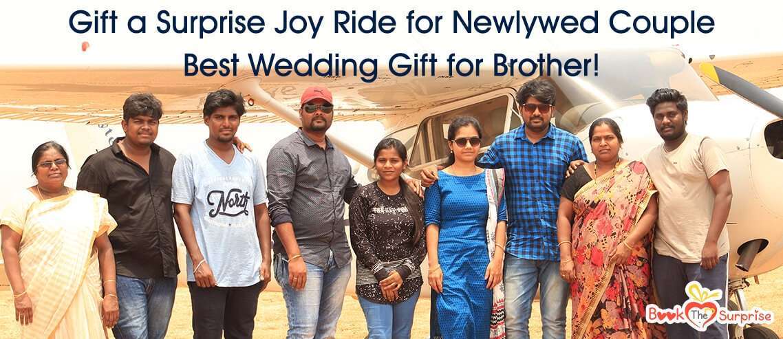 surprise joy ride for newlywed couple