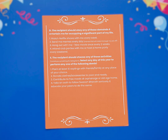 Birthday Contract