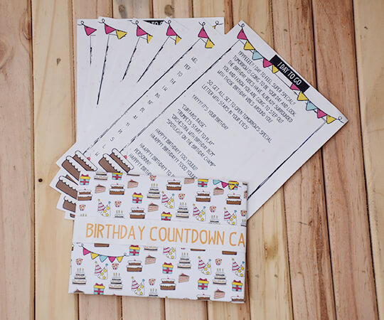 7 Birthday Countdown Letters