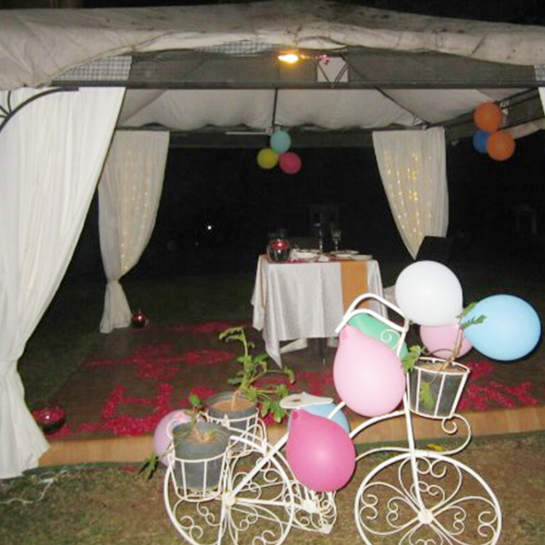Private Cabana Dining at Golkonda Resorts