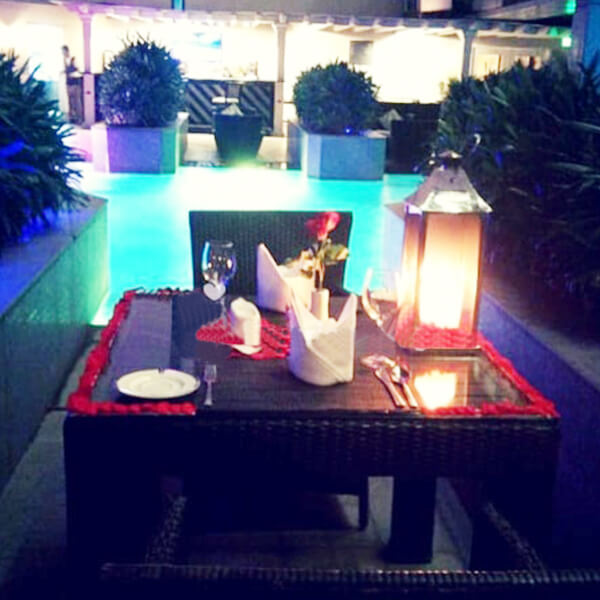 Romantic Poolside Dining at The Zuri