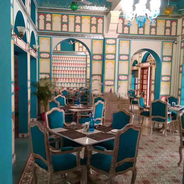 Swanky Indoor Dining at Nirbana Palace