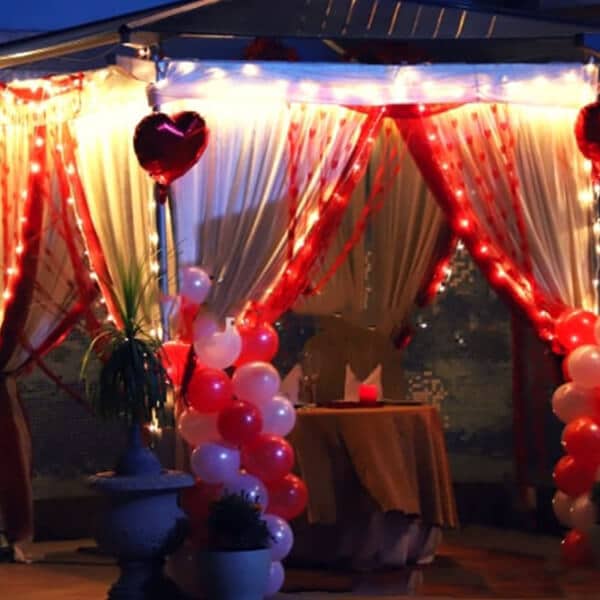 Candlelight Dinner at a Poolside Cabana
