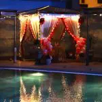 Candlelight Dinner at a Poolside Cabana