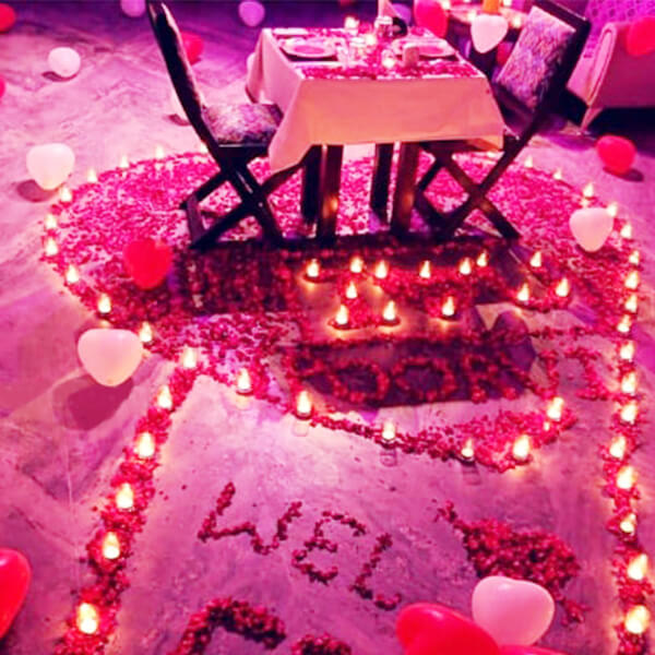 Private Movie Date and Candle Light Dining