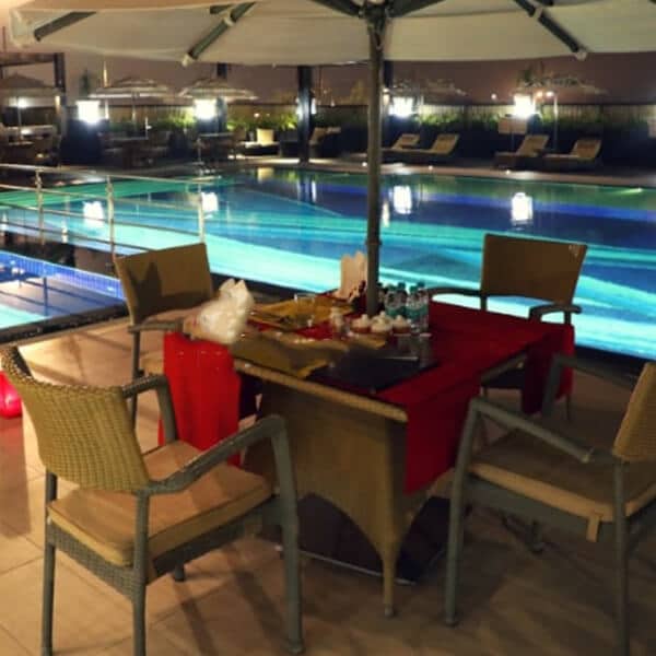 Romantic Dinner Date by the Pool Side