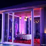 Romantic Dinner Date in a Pool Cabana