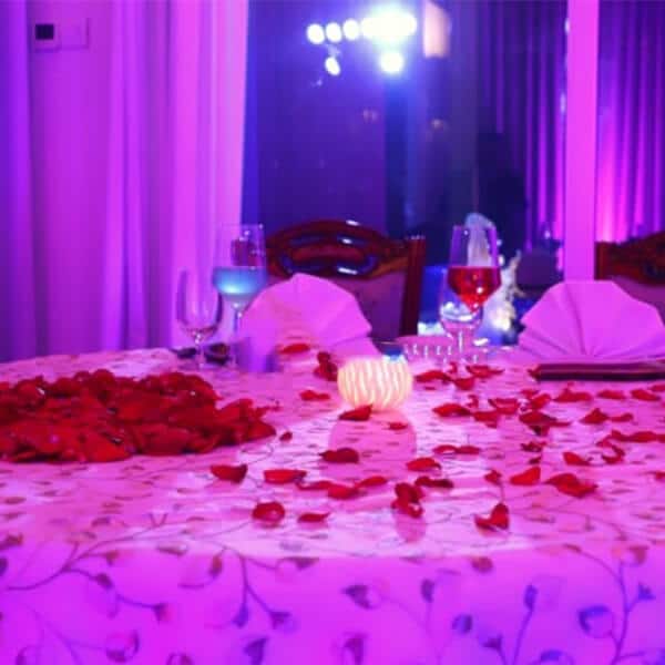 Romantic Dinner Date in a Pool Cabana