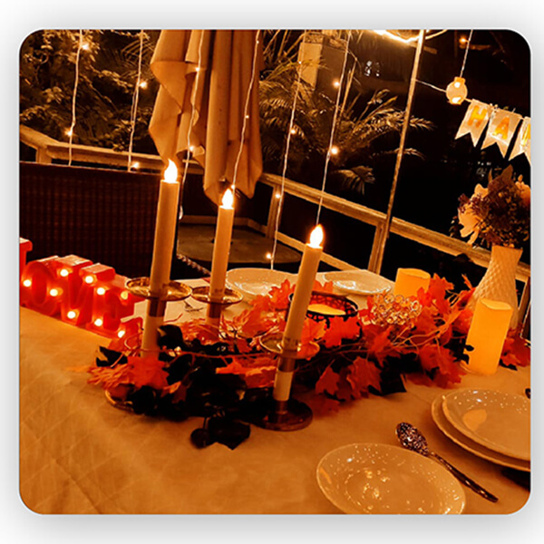 Cabana Candle Light Setup At Ellaa Hotel 19