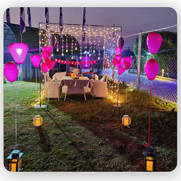 Cabana Candle Light with Helium Balloons without Led Light Could Dining 2