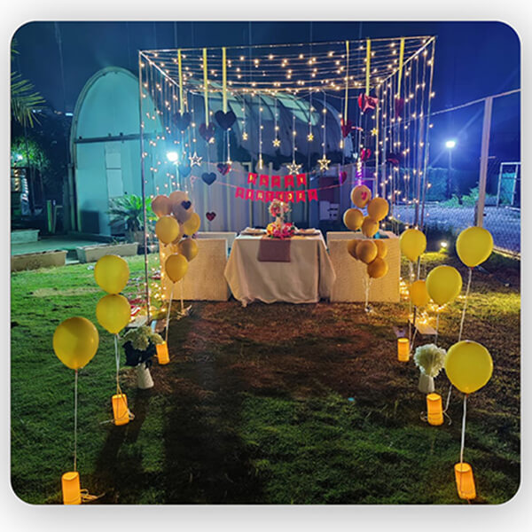 Cabana Candle Light with Helium Balloons without Led Light Could Dining 3