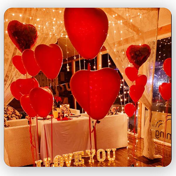 Indoor Cabana Candle Light Setup at Cloud Dining 8