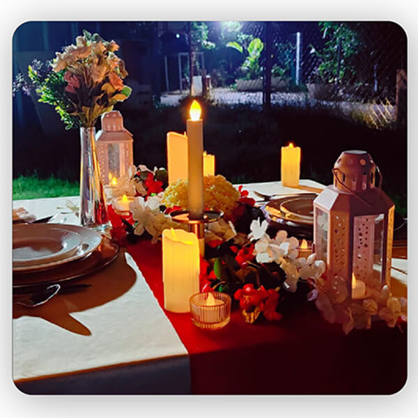 Romantic Candle Light Setup at Cloud Dining 2