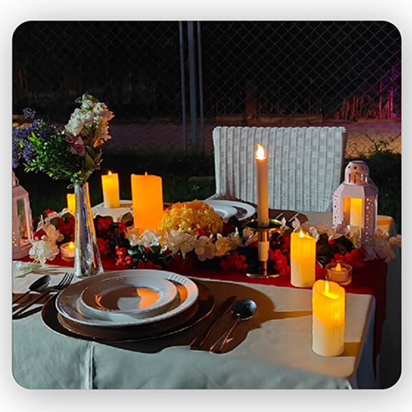Romantic Candle Light Setup at Cloud Dining 4