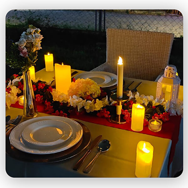 Romantic Candle Light Setup at Cloud Dining Main