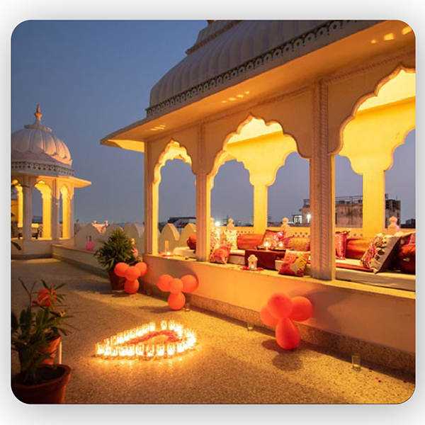 Moon Night Date at Hotel Sarang Palace Jaipur