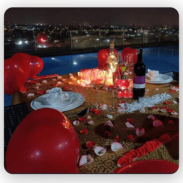 Rooftop Poolside Candlelight Dinner Sarovar Portico