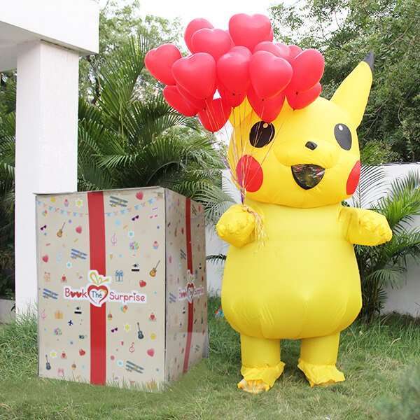 Pikachu with Balloon Surprise