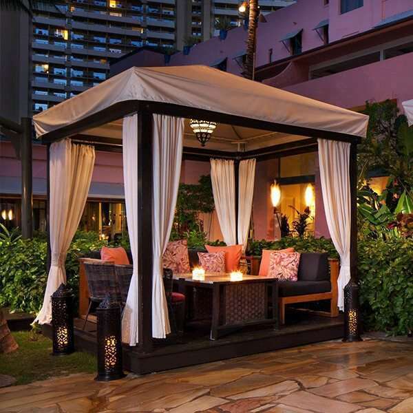 Cabana Along Poolside