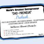Certificate for Dad