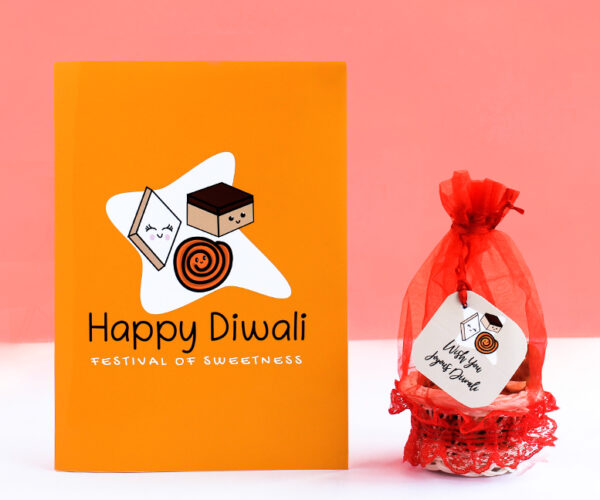 Diwali Greeting Card with Dry Fruits