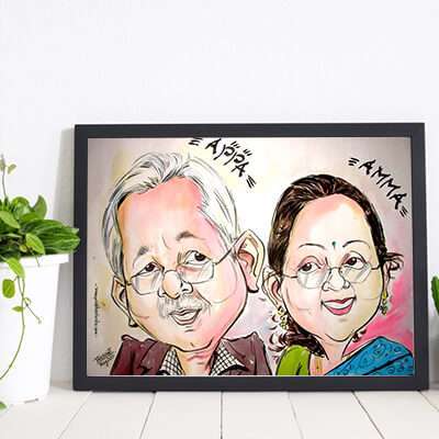 Handmade Couple Caricature
