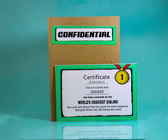 Certificate for sibling