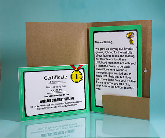 Certificate for sibling